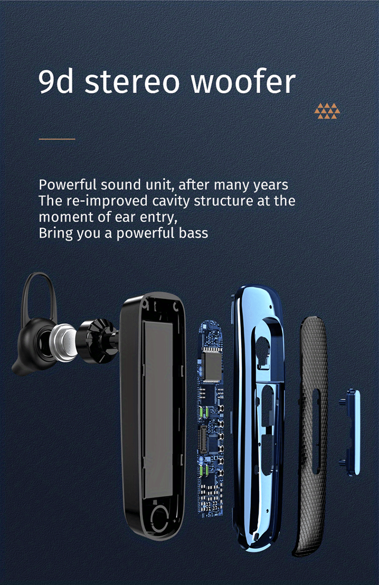 bt earphones new in ear high battery long standby time business and sports single ear stereo true wireless details 7