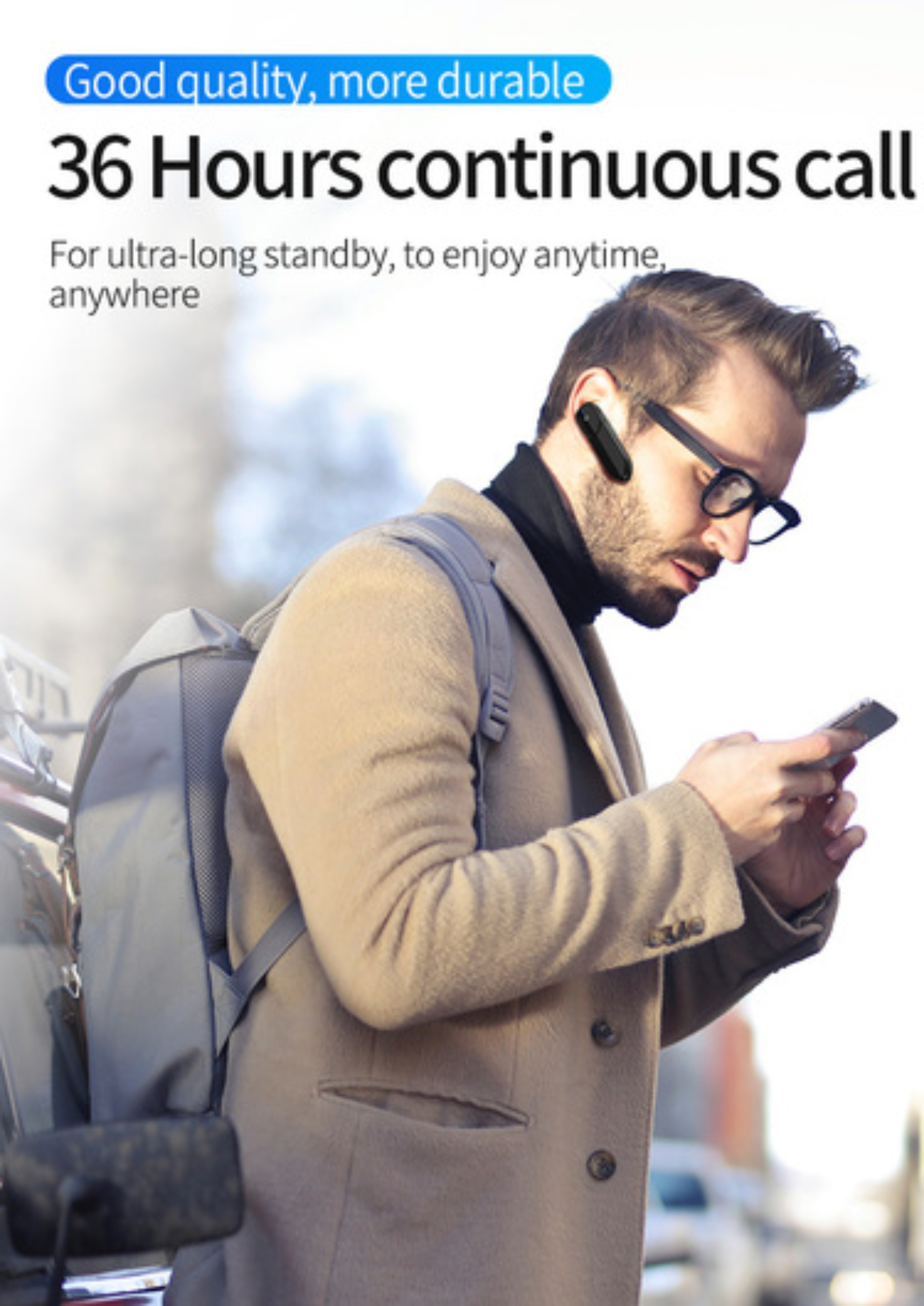 v19 wireless headset hd calls noise cancellation long standby more perfect for business sports details 3