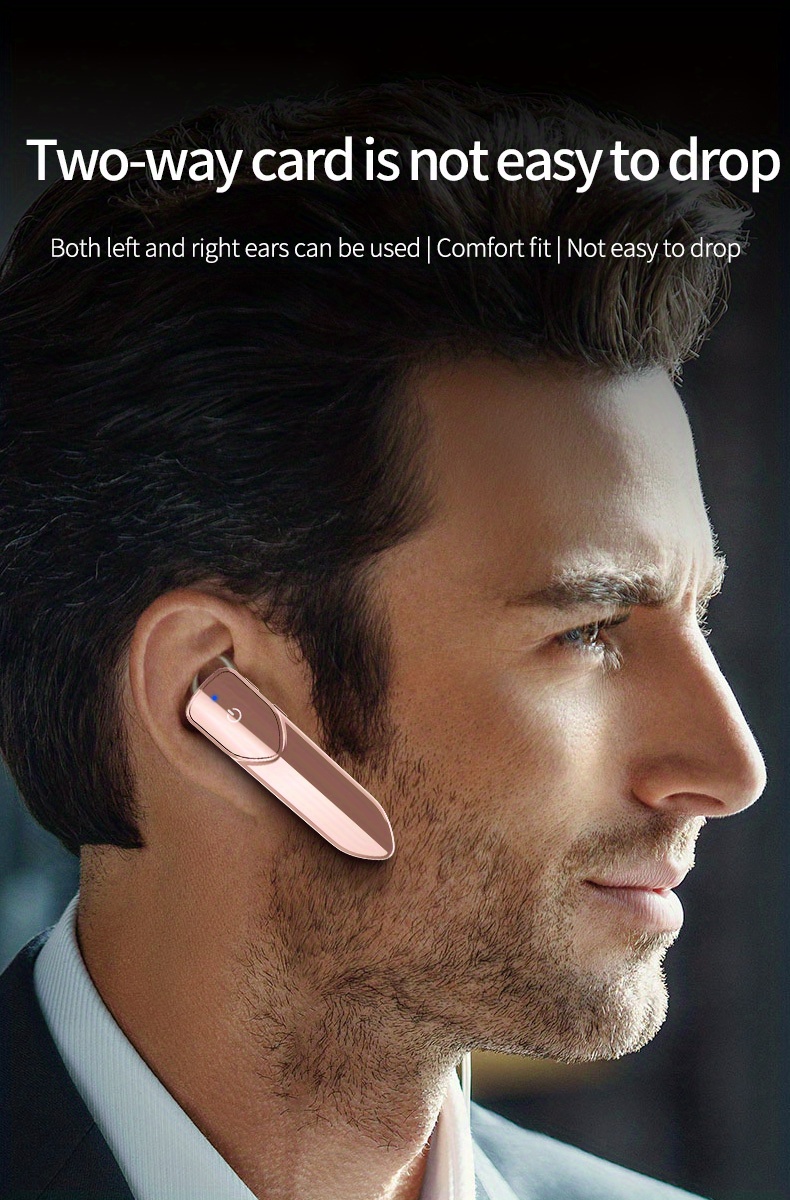 v19 wireless headset hd calls noise cancellation long standby more perfect for business sports details 4