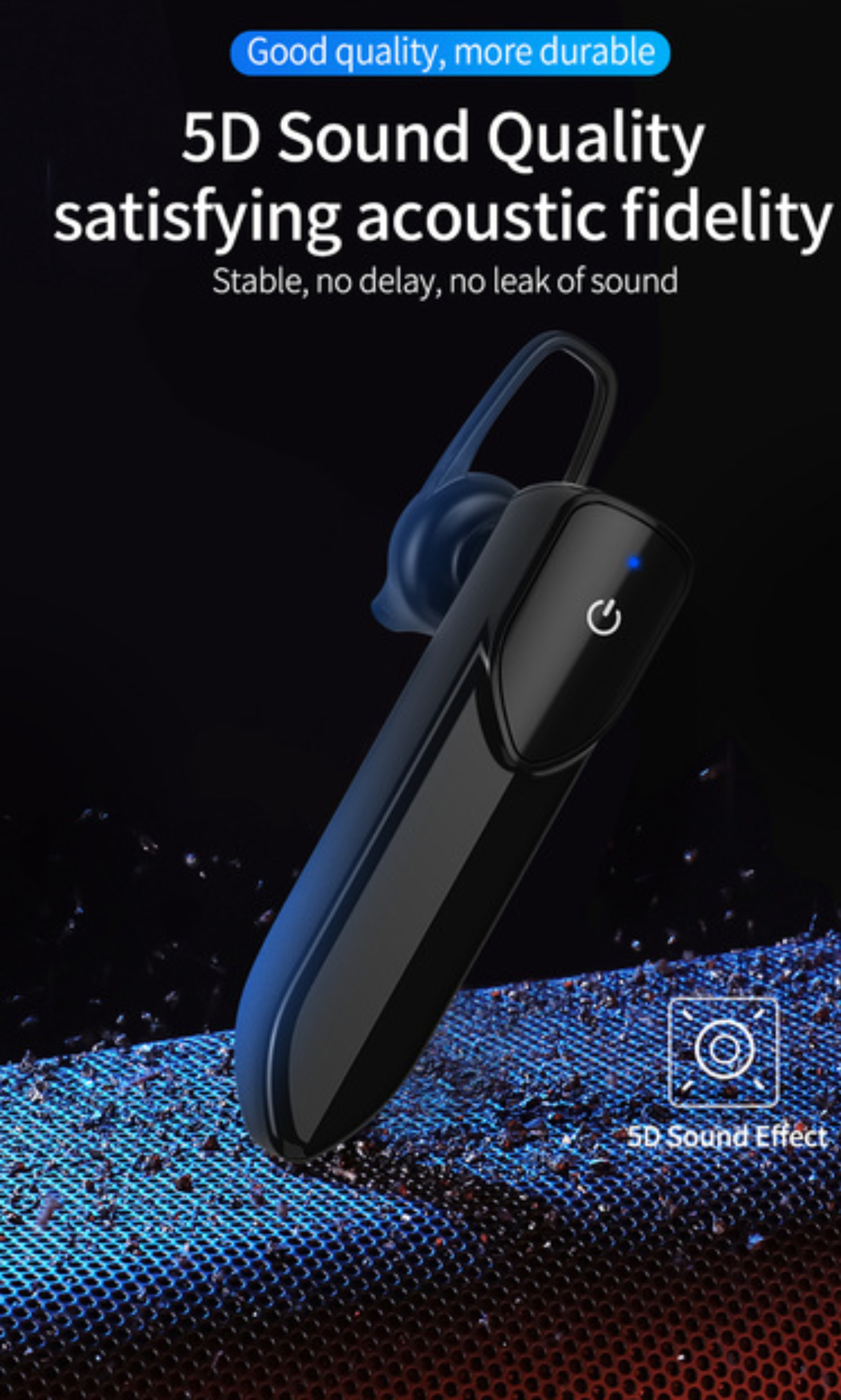 v19 wireless headset hd calls noise cancellation long standby more perfect for business sports details 5