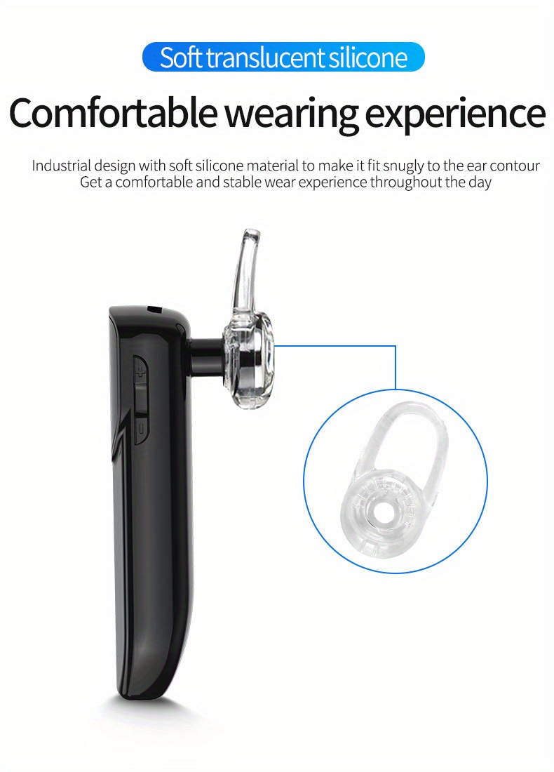 v19 wireless headset hd calls noise cancellation long standby more perfect for business sports details 8
