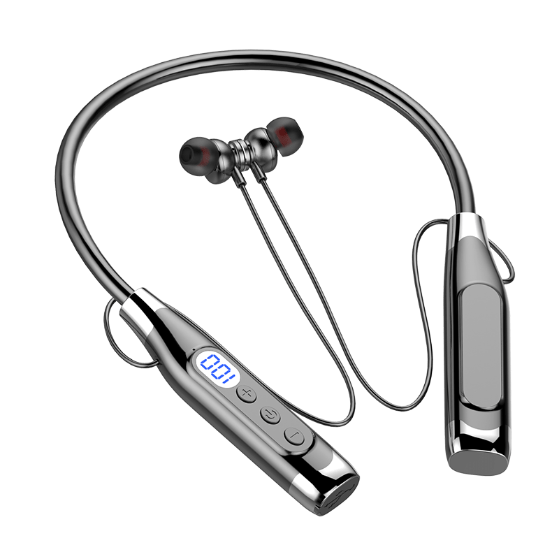 sports high quality hanging neck double ear k song neck hanging style ultra long standby digital display stereo ultra low bass mobile phone universal details 0