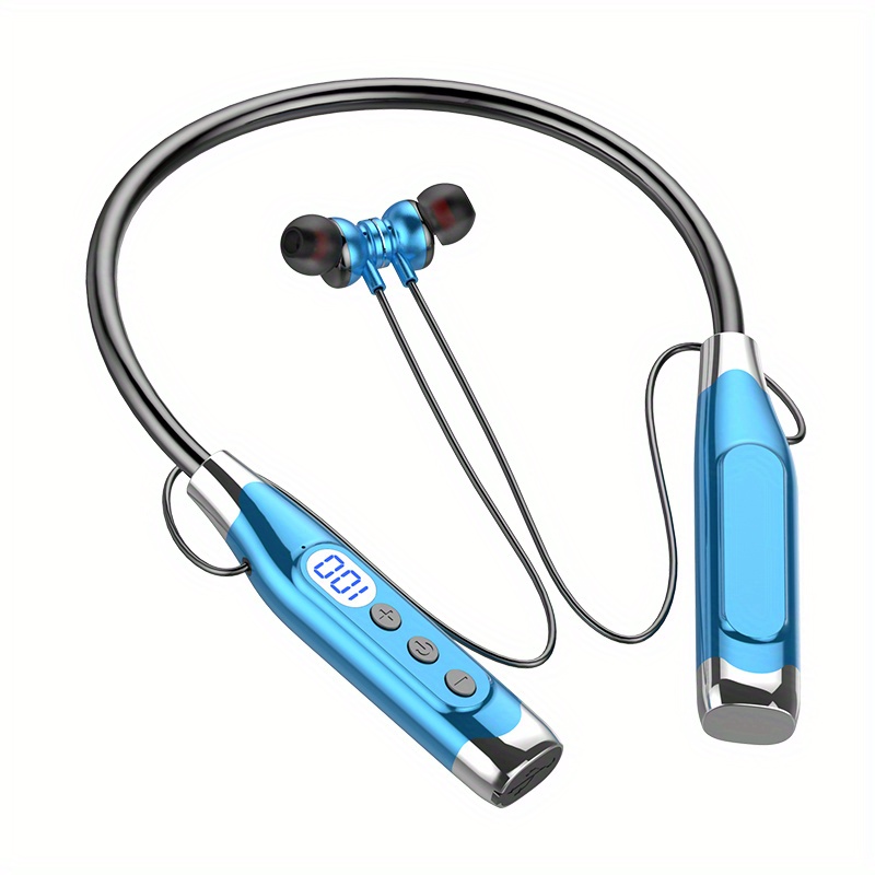 sports high quality hanging neck double ear k song neck hanging style ultra long standby digital display stereo ultra low bass mobile phone universal details 1