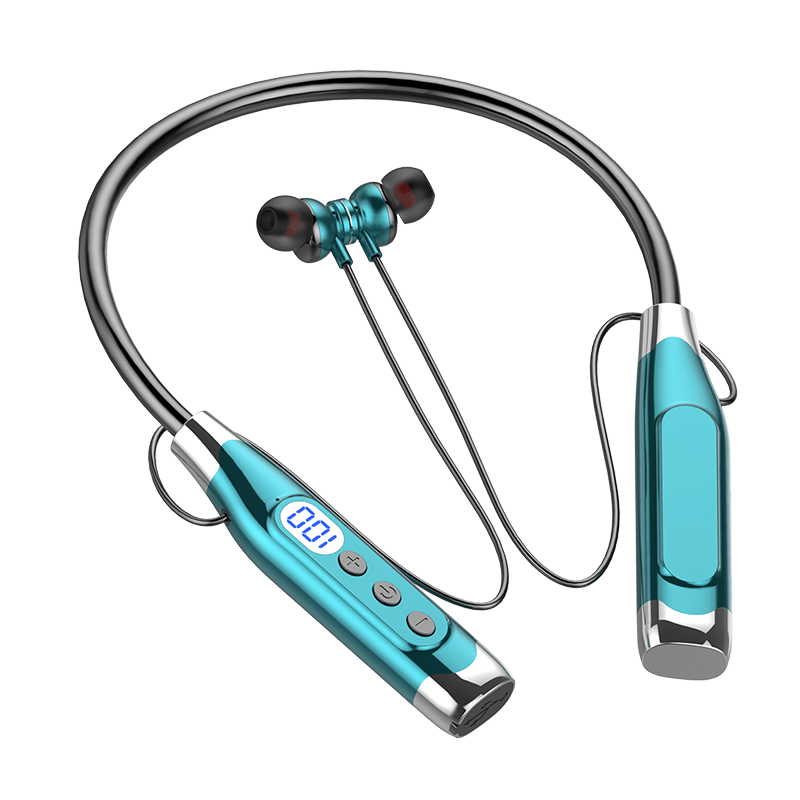 sports high quality hanging neck double ear k song neck hanging style ultra long standby digital display stereo ultra low bass mobile phone universal details 2