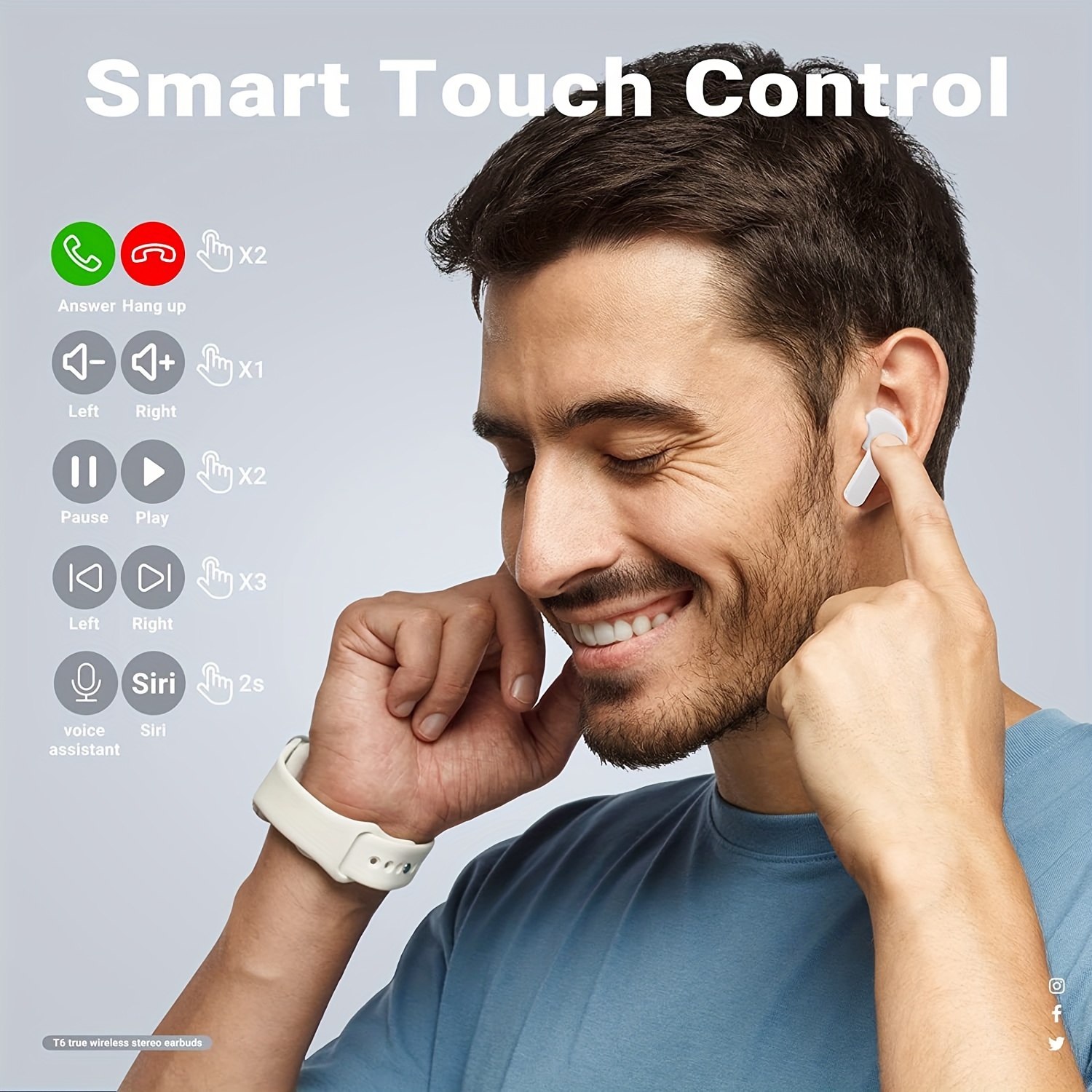 new power display in ear headset transparent space capsule noise reduction tws in ear wireless earphone details 2