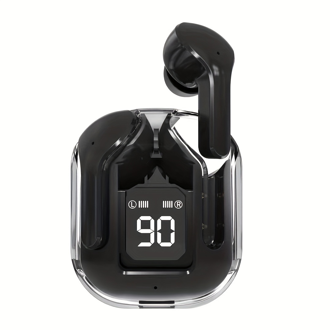 new power display in ear headset transparent space capsule noise reduction tws in ear wireless earphone details 7
