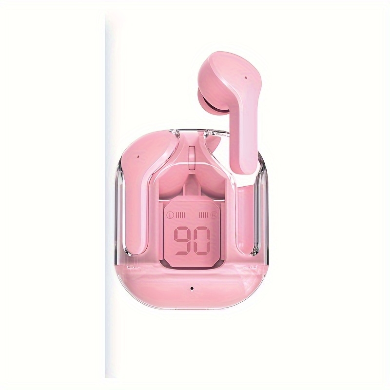 new power display in ear headset transparent space capsule noise reduction tws in ear wireless earphone details 9