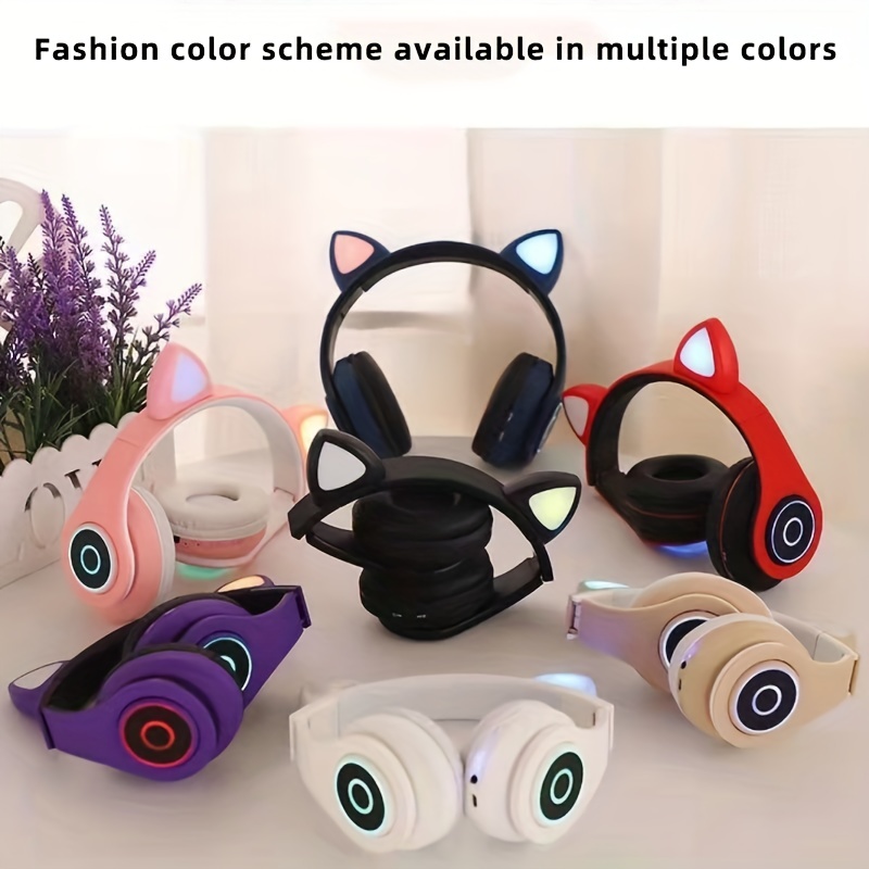 cat ear wireless headphones enjoy music games and more with all your smartphone noise cancelling technology details 2