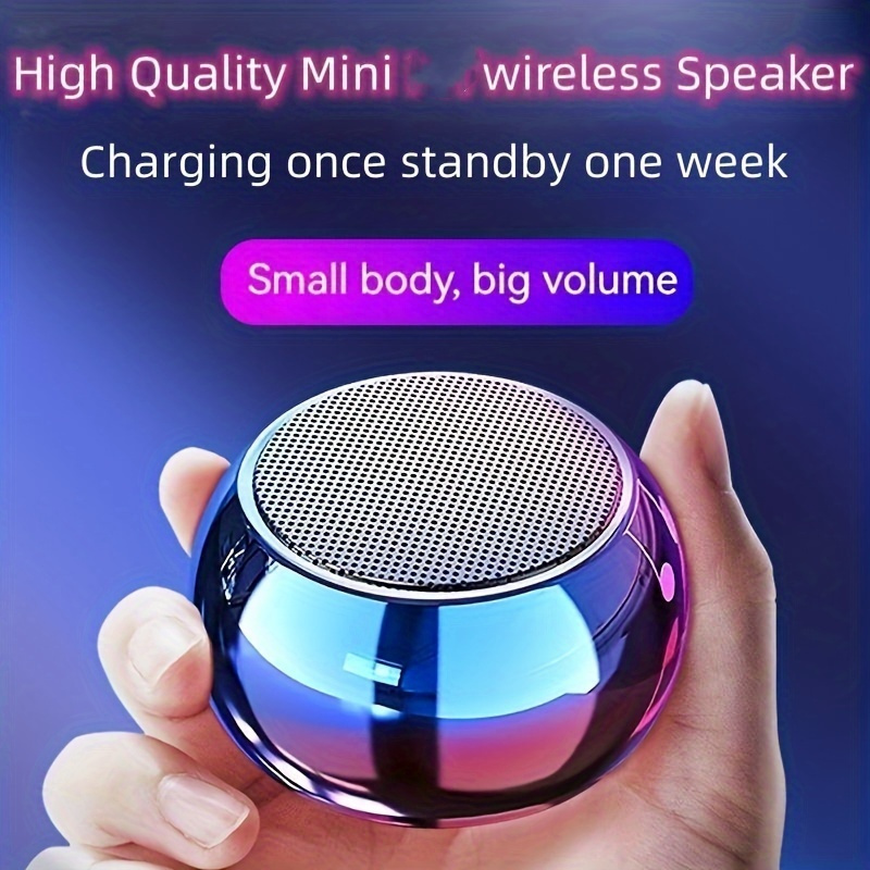 wireless speaker colorful stereo sound high volume outdoor portable home mini bass speaker tws music player mini portable solid color subwoofer loud speaker details 0