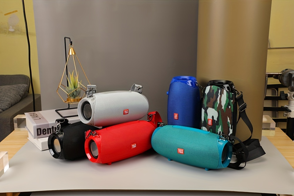 tg534 portable wireless stereo outdoor speaker with dual speakers waterproof for life tws stereo subwoofer hands free call fm for tf card u disk for mobile phone tablet tv music speaker plug in card u disk gift for friends details 6