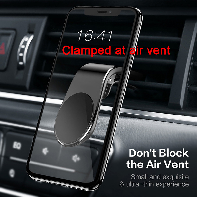 magnetic phone car holder with 2 pieces of iron rotation braccket air vent magnet mount smartphone phone holder in car for iphone samsung details 2