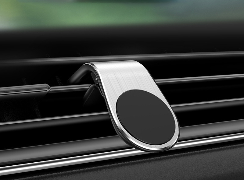 magnetic phone car holder with 2 pieces of iron rotation braccket air vent magnet mount smartphone phone holder in car for iphone samsung details 5