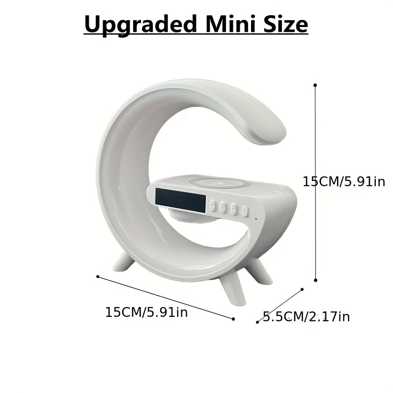mini multifunction wireless charger pad stand speakers tf rgb night light fast charging station for iphone14 13 12 for samsung for xiaomi details 1