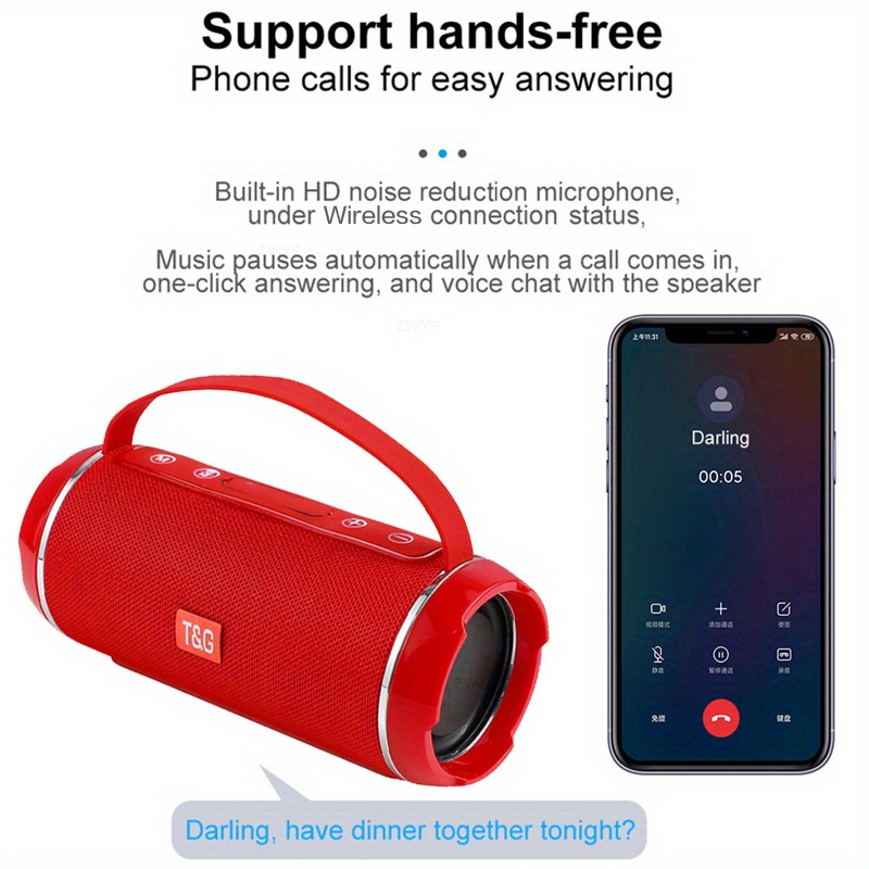 portable speaker, wireless audio subwoofer plug in card u disk 3d surround outdoor portable speaker details 3