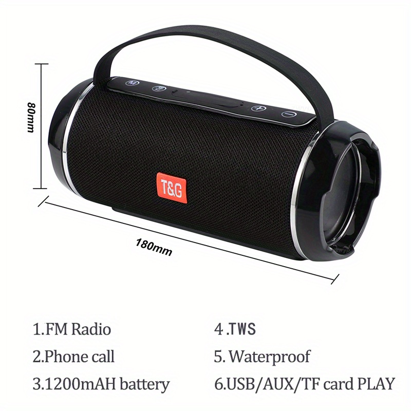 portable speaker, wireless audio subwoofer plug in card u disk 3d surround outdoor portable speaker details 7