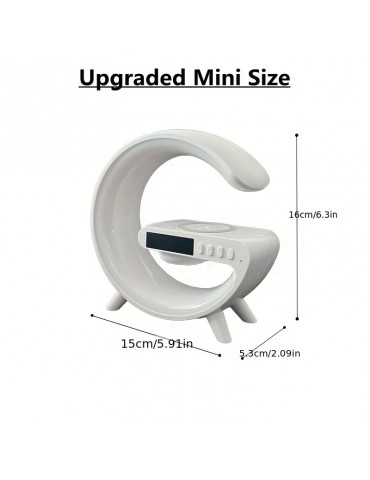 Multifunction Wireless Charger Pad Stand Speaker TF RGB Night Light 15W Fast Charging Station For IPhone, Samsung, Xiaomi