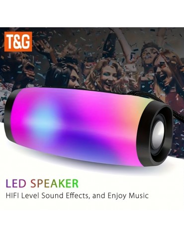 TG-157 Wireless Speaker Colorful LED Lights Subwoofer Mobile Phone Audio Card USB Flash Disk