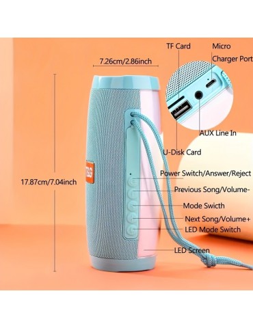 TG-157 Wireless Speaker Colorful LED Lights Subwoofer Mobile Phone Audio Card USB Flash Disk