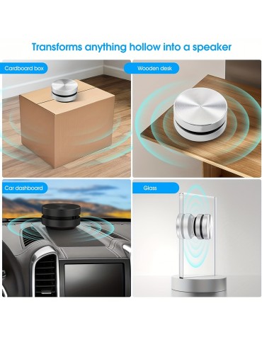 Wireless Mini Speaker Bone Conduction Portable Wireless Speaker Stereo Bass Sound Creative Portable Speaker Mini Size Music Player For Home,Outdoor,Travel (Black)