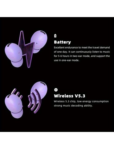 Mini Ultra Small Wireless Headphones High Sound Quality Stereo Sound Super Heavy Bass Stereo Surround Sound E-sports Game Sports Sleep Low Latency Long Battery Life
