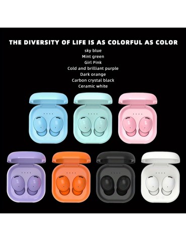 Mini Ultra Small Wireless Headphones High Sound Quality Stereo Sound Super Heavy Bass Stereo Surround Sound E-sports Game Sports Sleep Low Latency Long Battery Life