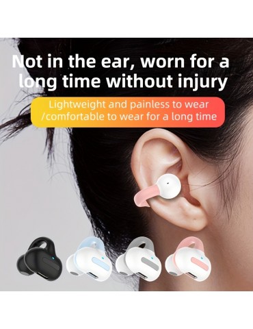 Wireless earphones, ear clip type, ear clip earphones, sports running, esports, games, music earphones, non earphones, air conduction earphones, suitable for driving, business meetings, high-quality earphones, ultra long standby time