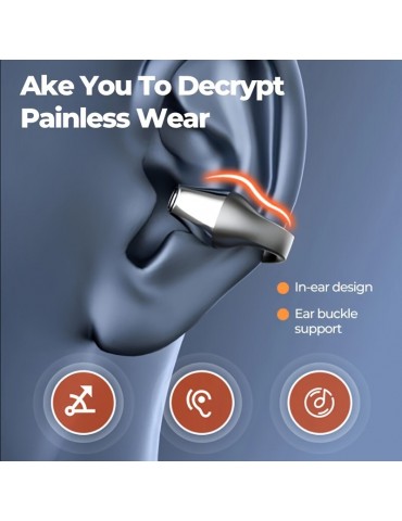 TWS Wireless5.3 Wireless Earphone Clip Earphone Sports Earphone Waterproof Stereo, High Fidelity Stereo Music On Phone, With Microphone For Noise Reduction Display.