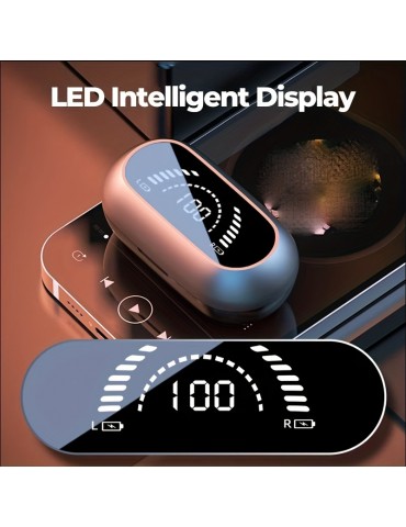 TWS Wireless5.3 Wireless Earphone Clip Earphone Sports Earphone Waterproof Stereo, High Fidelity Stereo Music On Phone, With Microphone For Noise Reduction Display.