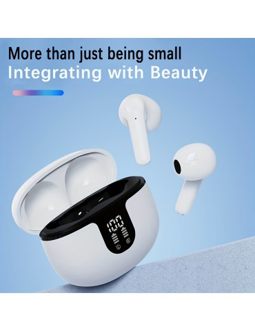 In ear wireless earphones with HIFI sound quality, true wireless all-round stereo earphones with low delay, automatic connection, high-definition noise reduction, large battery life, and LED digital display of battery life