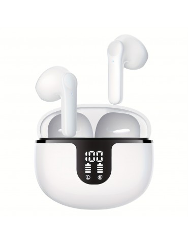 In ear wireless earphones with HIFI sound quality, true wireless all-round stereo earphones with low delay, automatic connection, high-definition noise reduction, large battery life, and LED digital display of battery life