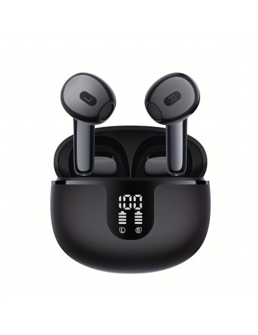 In ear wireless earphones with HIFI sound quality, true wireless all-round stereo earphones with low delay, automatic connection, high-definition noise reduction, large battery life, and LED digital display of battery life