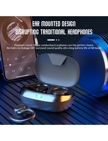 led Ultra-Long Standby Wireless Earphone Headset,TWS Earphones With Mic, Sport Earhook Headset - Ultra-Thin On-Ear Sports Bass For Android & Ios