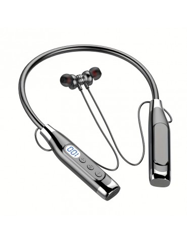 Sports High Quality Hanging Neck Double Ear K Song Neck Hanging Style Ultra Long Standby Digital Display Stereo Ultra Low Bass Mobile Phone Universal