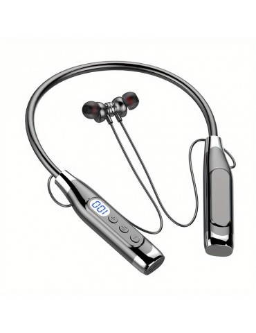 Sports High Quality Hanging Neck Double Ear K Song Neck Hanging Style Ultra Long Standby Digital Display Stereo Ultra Low Bass Mobile Phone Universal