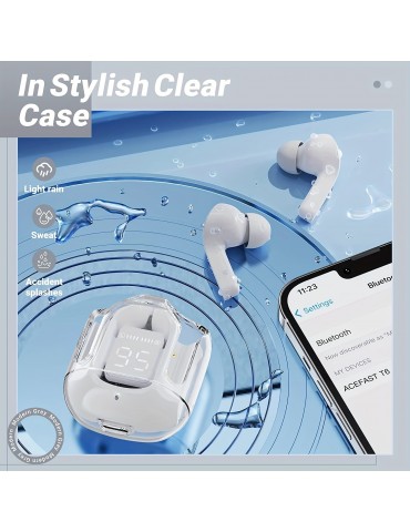 New Power Display In-ear Headset Transparent Space Capsule Noise Reduction TWS In-ear Wireless Earphone