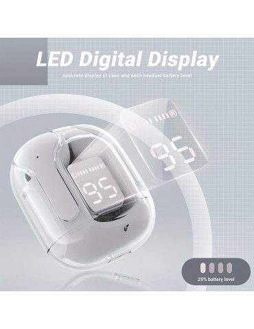 New Power Display In-ear Headset Transparent Space Capsule Noise Reduction TWS In-ear Wireless Earphone