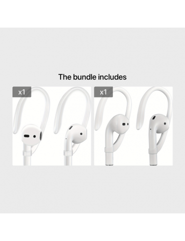 For AirPods Silicone Ear Hooks Compatible With AirPods 1, 2, 3, Pro And Pro 2, Anti-Slip Sports Ear Hooks For AirPods 1, 2, 3, Pro And Pro 2 - Transparent