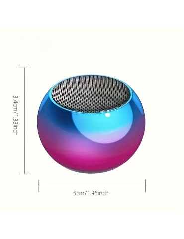 Wireless Speaker Colorful Stereo Sound High Volume Outdoor Portable Home Mini Bass Speaker TWS Music Player,  Mini Portable Solid Color Subwoofer Loud Speaker