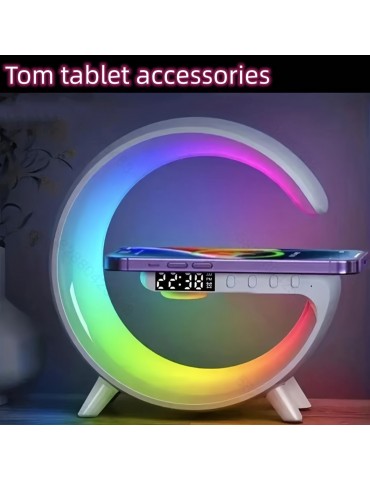New color scheme wireless speaker, wireless charging, rhythm RGB light, bar smart light, sunrise alarm clock, bedroom wake-up light, dimmable desk light