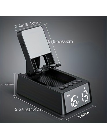 Cell Phone Stand With Wireless Speaker And Anti-Slip Base HD Surround Sound Perfect For Home And Outdoors With Wireless Speaker For Desk Compatible With IPhone/ipad/Samsung Galaxy