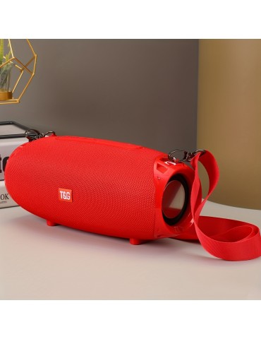 TG534 Portable Wireless Stereo Outdoor Speaker With Dual Speakers, Waterproof For Life, TWS Stereo Subwoofer Hands-Free Call/FM/TF Card/U Disk, For Mobile Phone/Tablet/TV, Music Speaker Plug-in Card U Disk Gift For Friends