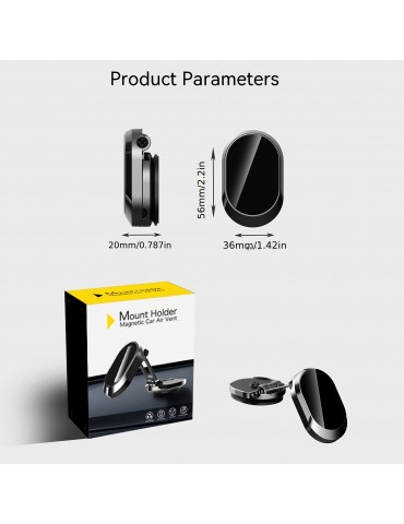 Car Folding Magnetic Suction Mobile Phone Holder Instrument Panel Holder Car Phone Holder 360 Rotation Navigation Holder