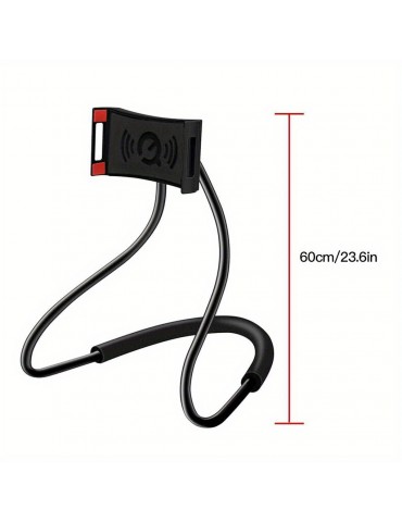 Retractable Neck Hanging Selfie Pole Stand Adjustable 360Â° Free Rotation Bracket Universal Desktop Bed Car Lazy Mobile Holder