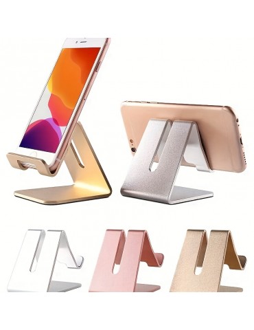 New Mobile Phone Bracket Aluminum Alloy Desktop Bracket Tablet Lazy Charging Mobile Phone Holder Gift Fixed Metal Bracket