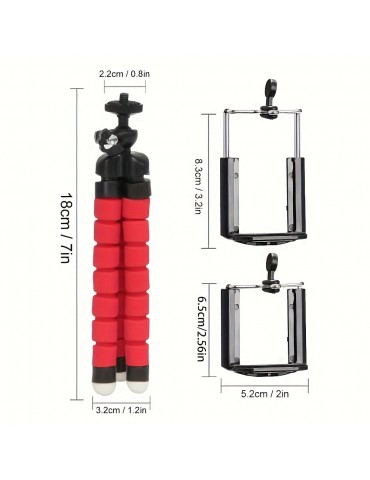 An Octopus Mobile Phone Holder, Camera Stand, Photography Stand-Strong, Durable, Can Be Folded At Will, Multiple Folding Without Damage, Suitable For IPhone Mobile Phones And Other Mobile Phone Models, Cameras And Other