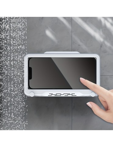 Bathroom Waterproof Mobile Phone Holder Bathing Watch TV Tracking Watching Video Mobile Phone Touch Screen Toilet Waterproof Mobile Phone Box Can Hang Things Mobile Phone Holder