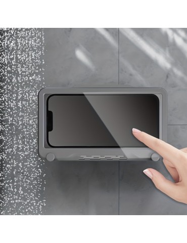 Bathroom Waterproof Mobile Phone Holder Bathing Watch TV Tracking Watching Video Mobile Phone Touch Screen Toilet Waterproof Mobile Phone Box Can Hang Things Mobile Phone Holder