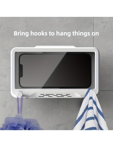 Bathroom Waterproof Mobile Phone Holder Bathing Watch TV Tracking Watching Video Mobile Phone Touch Screen Toilet Waterproof Mobile Phone Box Can Hang Things Mobile Phone Holder