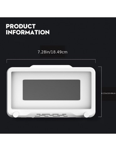 Wall Mount Shower Phone Holder Bathroom Case Waterproof Self Adhesive Bathroom Phone Holder Anti Fog Touch Screen For Bathroom Shower Kitchen Make Up Compatible With Mobile Phones Under 6.8 Inches
