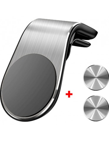 Magnetic Phone Car Holder With 2 Pieces Of Iron, Rotation Braccket.,Air Vent Magnet Mount, Smartphone Phone Holder In Car, For IPhone/ Samsung.